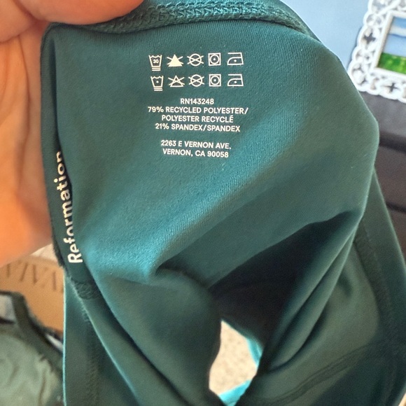 Reformation Leslie Ecomove‎ Zip Front Active Dress in Pine NWT - Picture 13 of 13